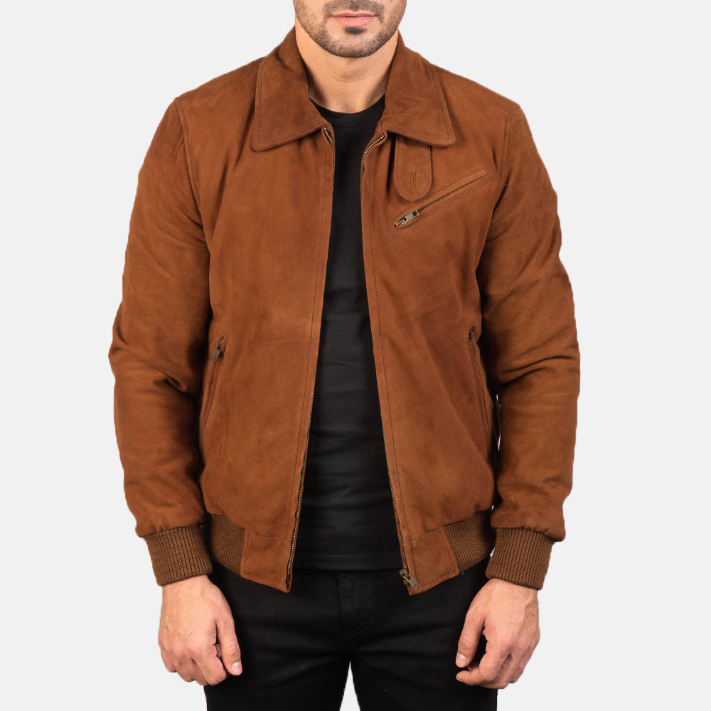 Tomchi Tan Suede Leather Jacket SH63