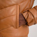 Travis Tan Leather Puffer Jacket SH56