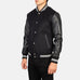 Vaxton Black Striped Hybrid Varsity Jacket SH46