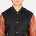 Vaxton Brown & Black Hybrid Varsity Jacket SH45