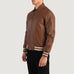 Walton Brown Leather Varsity Jacket SH35