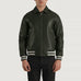 Walton Green Leather Varsity Jacket SH34