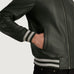 Walton Green Leather Varsity Jacket SH34