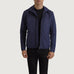 Wesley Blue Hooded Windbreaker Jacket SH30