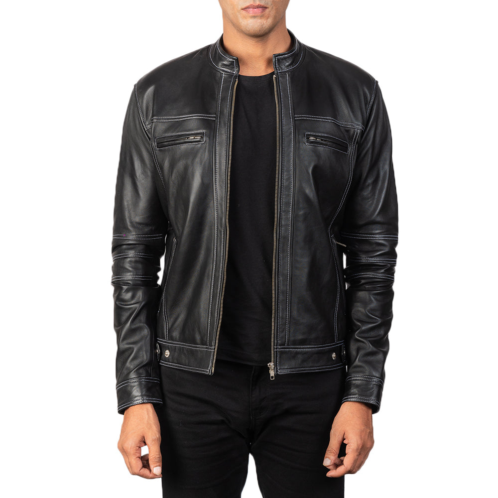 Youngster Black Leather Biker Jacket SH17