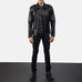 Armstrong Black Leather Biker Jacket