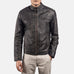 Rustic Brown Leather Biker Jacket SH99