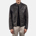 Rustic Brown Leather Biker Jacket SH99
