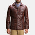 Vincent Alley Brown Leather Jacket SH44