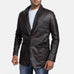Wine Black Leather Blazer SH22