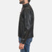 Rustic Black Leather Biker Jacket SH100