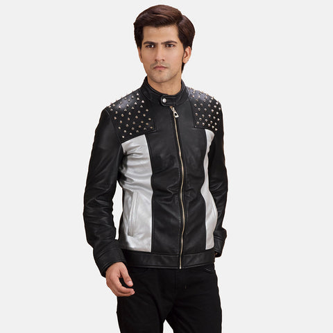 Shapron Studded Leather Biker Jacket SH82