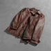 Vincent Alley Brown Leather Jacket SH44