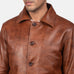 Waffle Brown Leather Jacket SH40