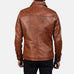 Waffle Brown Leather Jacket SH40
