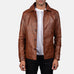 Waffle Brown Leather Jacket SH40