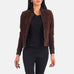 Bliss Brown Suede Bomber Jacket SH630