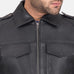 Sergeant Black Leather Jacket SH89