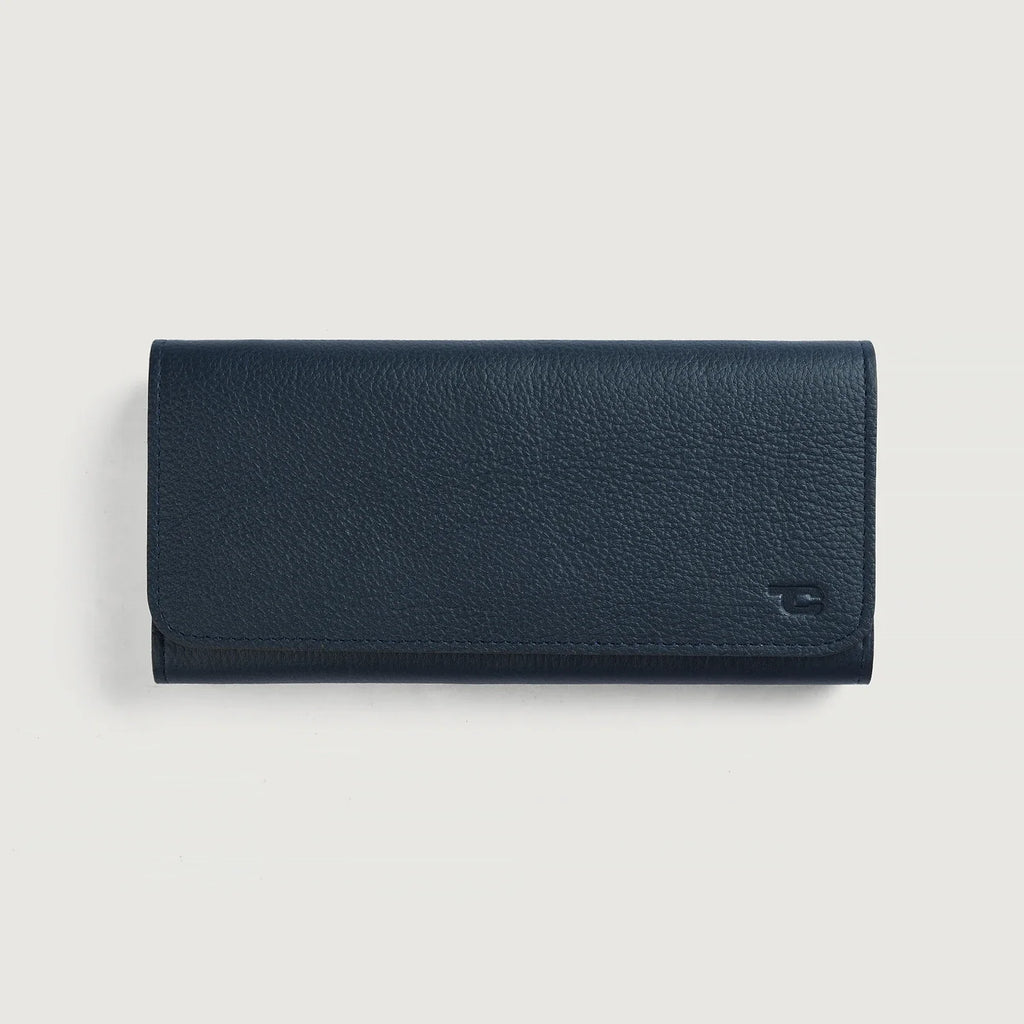 Taylor Blue Leather Continental Wallet