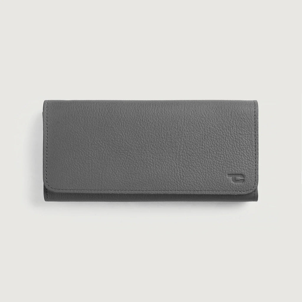 Taylor Grey Leather Continental Wallet