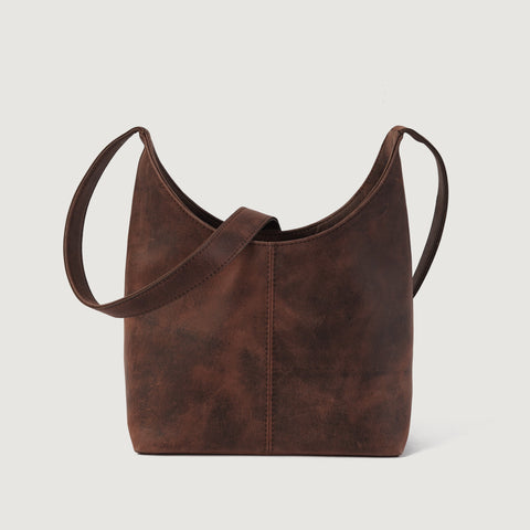 The Stefani Vintage Distressed Brown Leather