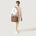 The Captain Vintage Distressed Brown Leather Briefcase
