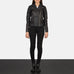 Carolyn Quilted Black Biker Jacket SH627