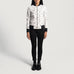 Donna Blake White Leather Bomber Jacket SH615