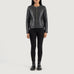 Elixir Black Collarless Leather Jacket SH613