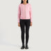 Elixir Pink Collarless Leather Jacket SH610
