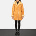 Erica Shearling Beige Leather Coat SH609