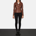 Flashback Brown Leather Biker Jacket SH600