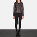 Flashback Maroon Leather Biker Jacket SH599