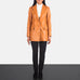 Marilyn Tan Brown Leather Blazer SH581