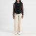 Savant Maroon & Black Hybrid Varsity Jacket SH540