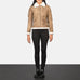Sherilyn B-3 Distressed Brown Leather Bomber Jacket SH534