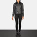 Stella G-1 Black Leather Bomber Jacket SH531