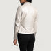 Ice Maiden Silver Quilted Leather Biker Jacket SH596