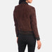 Bliss Brown Suede Bomber Jacket SH630