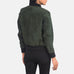 Bliss Green Suede Bomber Jacket SH629