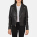 Carolyn Quilted Black Biker Jacket SH627