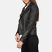 Carolyn Quilted Black Biker Jacket SH627