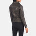 Carolyn Quilted Distressed Brown Biker Jacket SH626