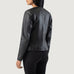 Elixir Black Collarless Leather Jacket SH613