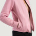 Elixir Pink Collarless Leather Jacket SH610