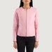 Elixir Pink Collarless Leather Jacket SH610