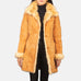 Erica Shearling Beige Leather Coat SH609