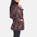 Norma Maroon Leather Blazer SH573