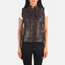 Rayne Moto Brown Leather Vest SH569