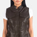 Rayne Moto Brown Leather Vest SH569